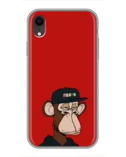 Чехол для iPhone Xr с картинкой «Bored Ape — красный фон» Чехол для iPhone Xr с картинкой «Bored Ape — красный фон»