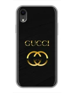 Чохол для iPhone Xr з картинкою «Золотий логотип Gucci»