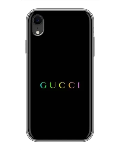 Чехол для iPhone Xr с картинкой «Gucci — неоновый минимализм» Чехол для iPhone Xr с картинкой «Gucci — неоновый минимализм»