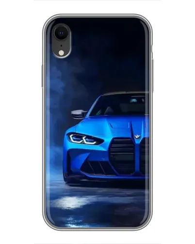 Чохол для iPhone Xr з картинкою «Блакитна BMW M4»