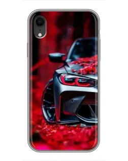 Чохол для iPhone Xr з картинкою «Спортивна BMW та квіти» Чохол для iPhone Xr з картинкою «Спортивна BMW та квіти»
