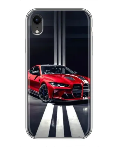Чохол для iPhone Xr з картинкою «Червона BMW на дорозі»