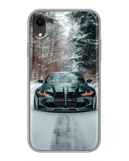 Чохол для iPhone Xr з картинкою «BMW у зимовому лісі» Чохол для iPhone Xr з картинкою «BMW у зимовому лісі»