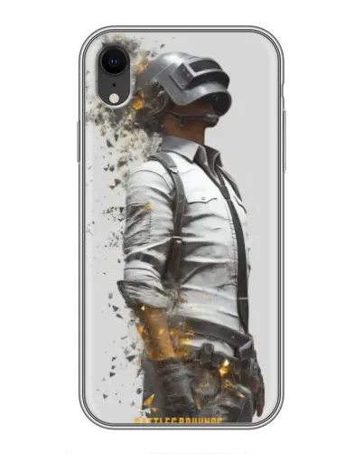 Чехол для iPhone Xr с картинкой «PUBG — боец в пыли»