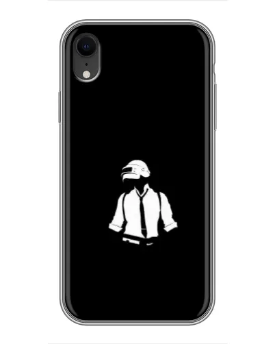 Чехол для iPhone Xr с картинкой «PUBG — белый шлем»
