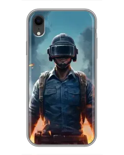 Чехол для iPhone Xr с картинкой «PUBG — реалистичный герой»