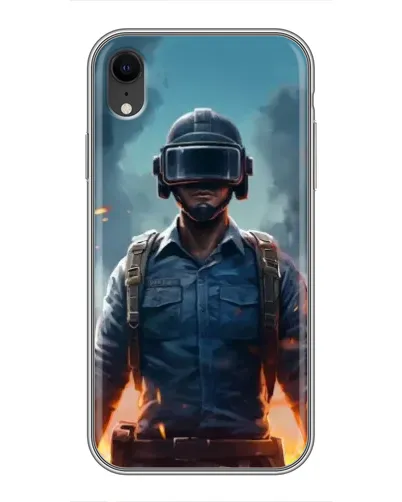 Чехол для iPhone Xr с картинкой «PUBG — реалистичный герой»