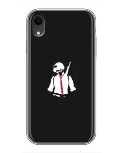 Чехол для iPhone Xr с картинкой «PUBG — силуэт воина»