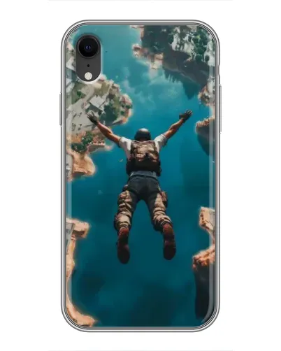 Чехол для iPhone Xr с картинкой «PUBG — свободное падение»