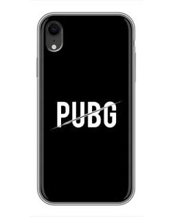 Чехол для iPhone Xr с картинкой «PUBG — белый логотип»