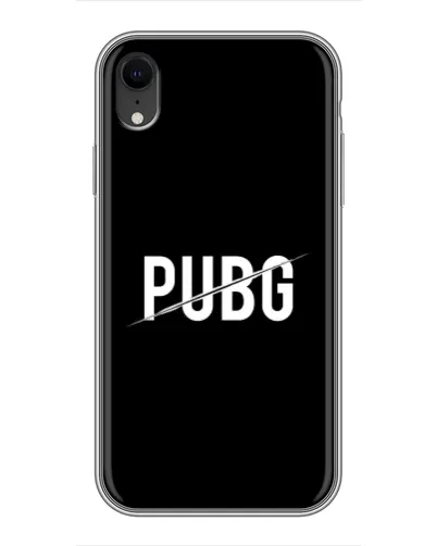 Чехол для iPhone Xr с картинкой «PUBG — белый логотип»