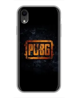 Чехол для iPhone Xr с картинкой «PUBG — золотой логотип»