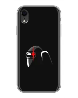 Чехол для iPhone Xr с картинкой «Among Us шлем»