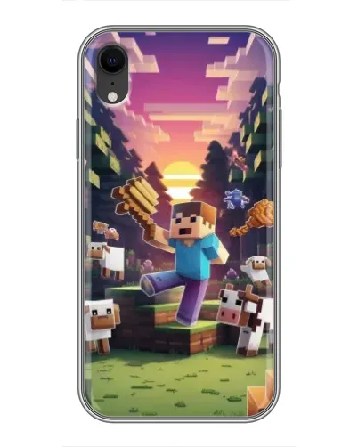 Чехол для iPhone Xr с картинкой «Стив на ферме» Чехол для iPhone Xr с картинкой «Стив на ферме»