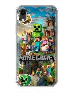 Чехол для iPhone Xr с картинкой «Замок Minecraft»