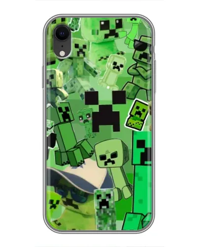 Чехол для iPhone Xr с картинкой «Криперы Minecraft» Чехол для iPhone Xr с картинкой «Криперы Minecraft»