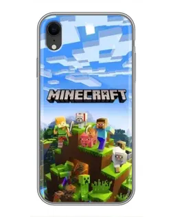 Чехол для iPhone Xr с картинкой «Minecraft классический мир»