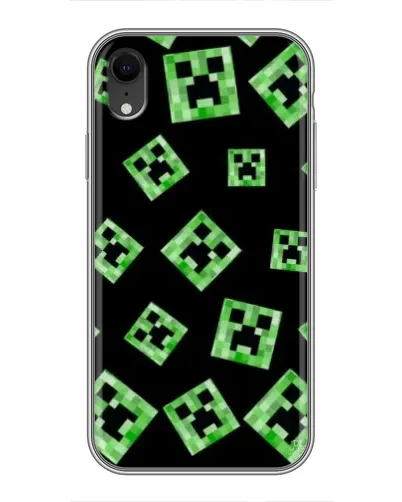 Чехол для iPhone Xr с картинкой «Паттерн с криперами» Чехол для iPhone Xr с картинкой «Паттерн с криперами»
