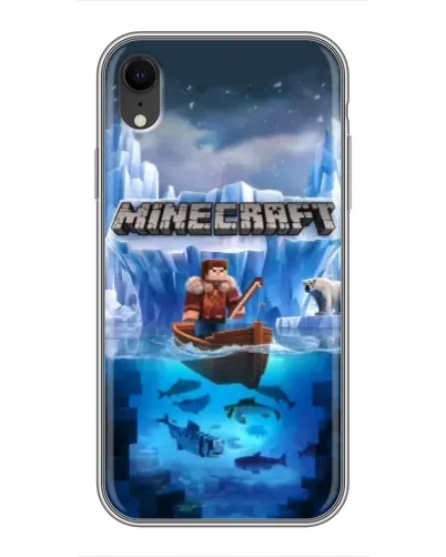 Чехол для iPhone Xr с картинкой «Minecraft ледяной мир» Чехол для iPhone Xr с картинкой «Minecraft ледяной мир»
