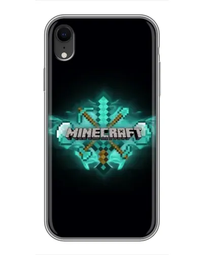 Чехол для iPhone Xr с картинкой «Minecraft Diamond лого» Чехол для iPhone Xr с картинкой «Minecraft Diamond лого»