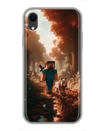Чехол для iPhone Xr с картинкой «Стив в лесу» Чехол для iPhone Xr с картинкой «Стив в лесу»
