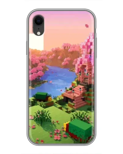 Чехол для iPhone Xr с картинкой «Розовое дерево Minecraft» Чехол для iPhone Xr с картинкой «Розовое дерево Minecraft»