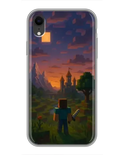 Чехол для iPhone Xr с картинкой «Стив у башни» Чехол для iPhone Xr с картинкой «Стив у башни»