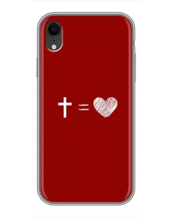 Чехол для iPhone Xr с картинкой «Уравнение любви»