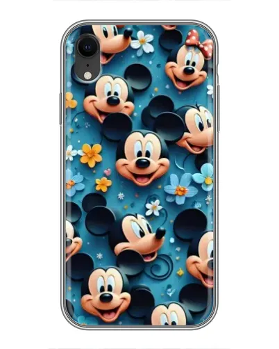 Чохол для iPhone Xr з картинкою «Паттерн Міккі та Мінні»