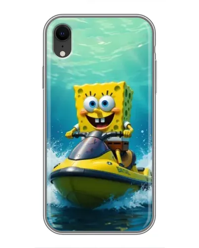 Чехол для iPhone Xr с картинкой «Спанч Боб на гидроцикле» Чехол для iPhone Xr с картинкой «Спанч Боб на гидроцикле»