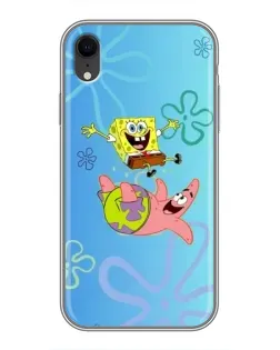 Чехол для iPhone Xr с картинкой «Спанч Боб и Патрик»
