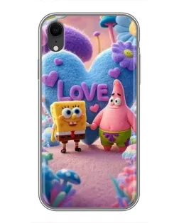 Чехол для iPhone Xr с картинкой «Губка Боб Патрик»