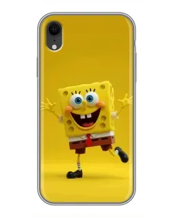 Чехол для iPhone Xr с картинкой «Позитивный Губка Боб»