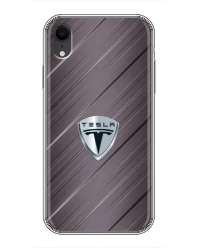 Чохол для iPhone Xr з картинкою «Металева текстура Tesla»