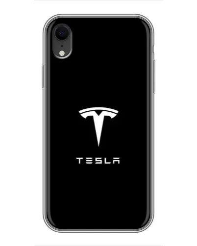 Чохол для iPhone Xr з картинкою «Tesla White Logo»