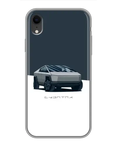 Чохол для iPhone Xr з картинкою «Сріблястий Cybertruck Tesla»