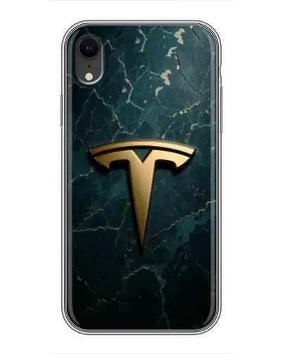 Чохол для iPhone Xr з картинкою «Мармурова Tesla Gold»