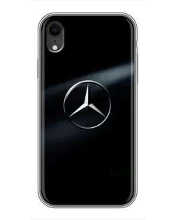 Чехол для iPhone Xr с картинкой «Mercedes на металле»