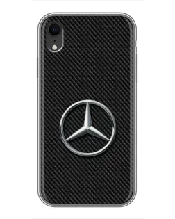 Чехол для iPhone Xr с картинкой «Карбоновый Mercedes стиль»