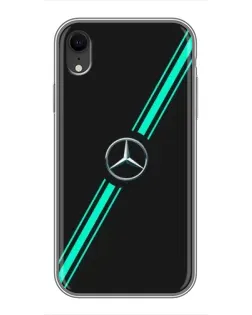 Чехол для iPhone Xr с картинкой «Спортивные линии Mercedes»