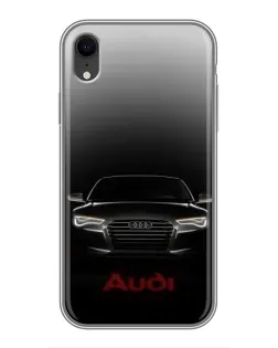 Чохол для iPhone Xr з картинкою «Audi — градієнтний контур»
