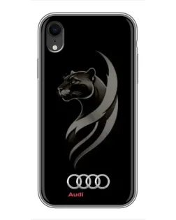 Чохол для iPhone Xr з картинкою «Графіка — пантера та Audi»