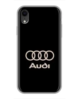 Чохол для iPhone Xr з картинкою «Audi — золотий логотип»