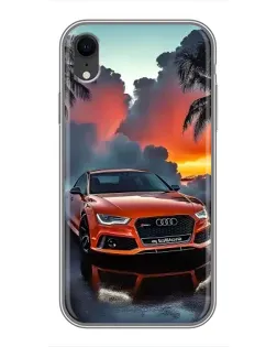 Чохол для iPhone Xr з картинкою «Audi — захід сонця»