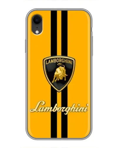 Чехол для iPhone Xr с картинкой «Lamborghini Stripe желтый»