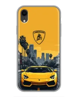 Чехол для iPhone Xr с картинкой «Желтый Lamborghini город» Чехол для iPhone Xr с картинкой «Желтый Lamborghini город»