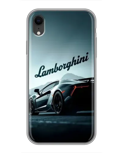 Чехол для iPhone Xr с картинкой «Классическая надпись Lamborghini»