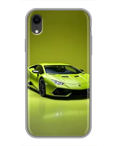 Чехол для iPhone Xr с картинкой «Салатовый Lamborghini Huracan»