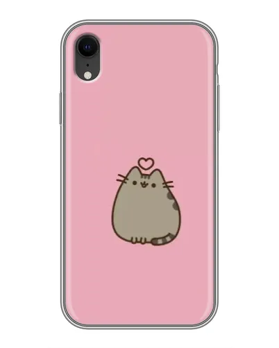 Чехол для iPhone Xr с картинкой «Pusheen сердце»