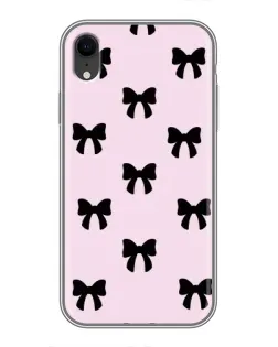Чохол для iPhone Xr з картинкою «Чорні банти Coquette»